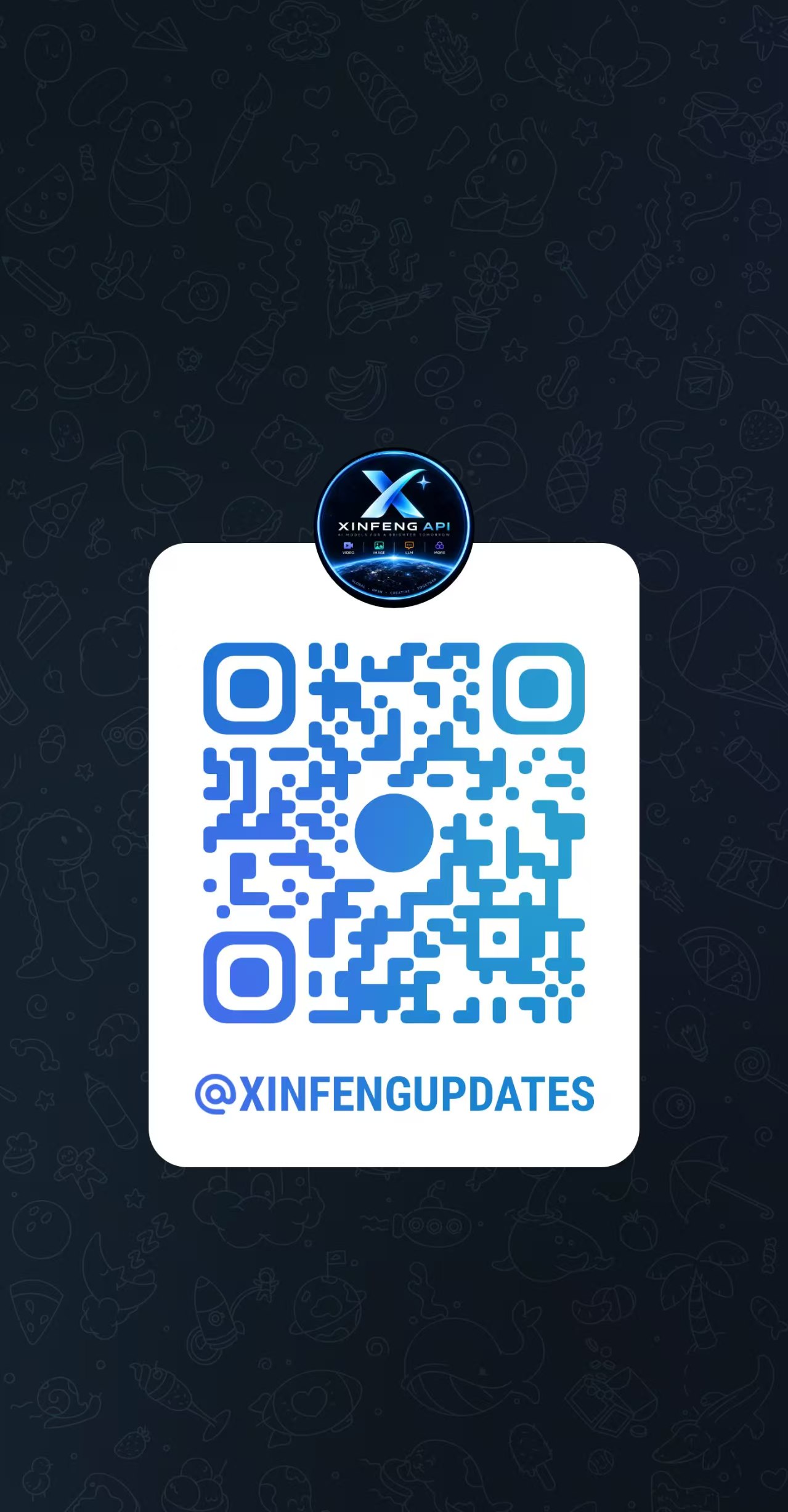 Xinfeng Updates Telegram QR code
